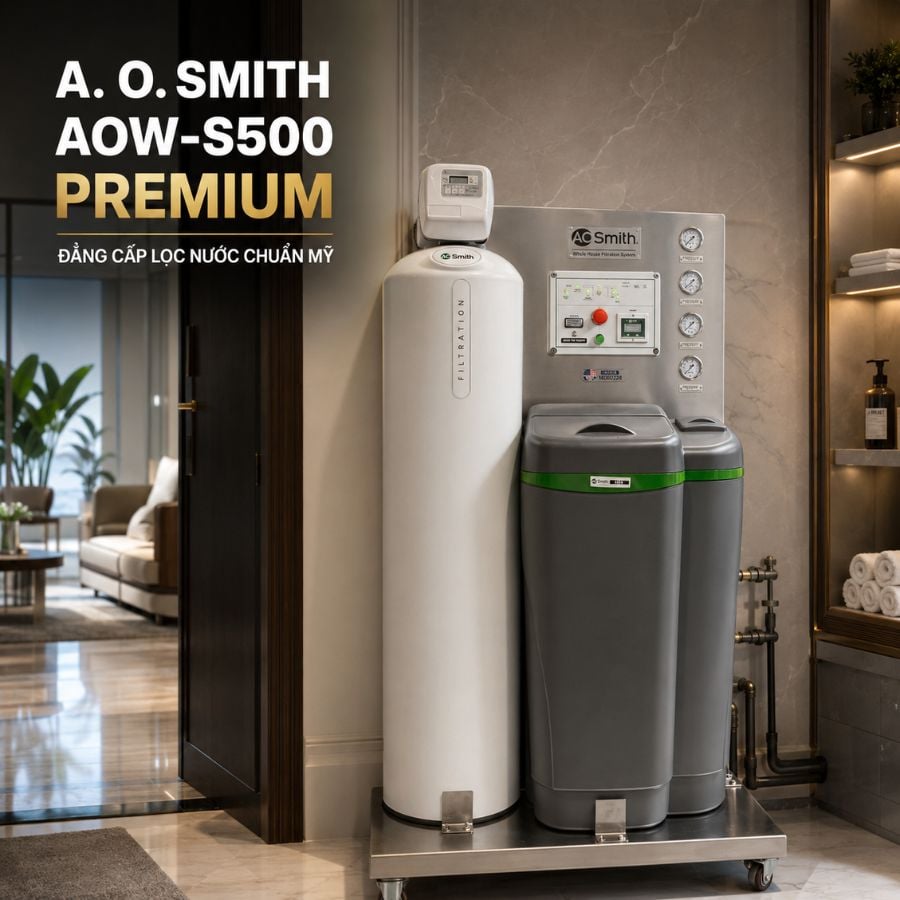 Ảnh minh họa Hệ thống lọc nước đầu nguồn A. O. SMITH AOW-S500 chất lượng 1