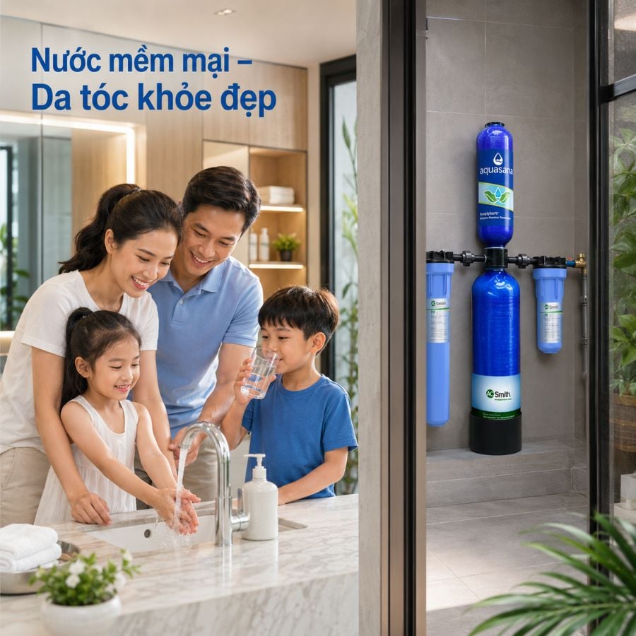 Ảnh minh họa Hệ thống lọc nước đầu nguồn A. O. Smith AQ-1000 XS 1