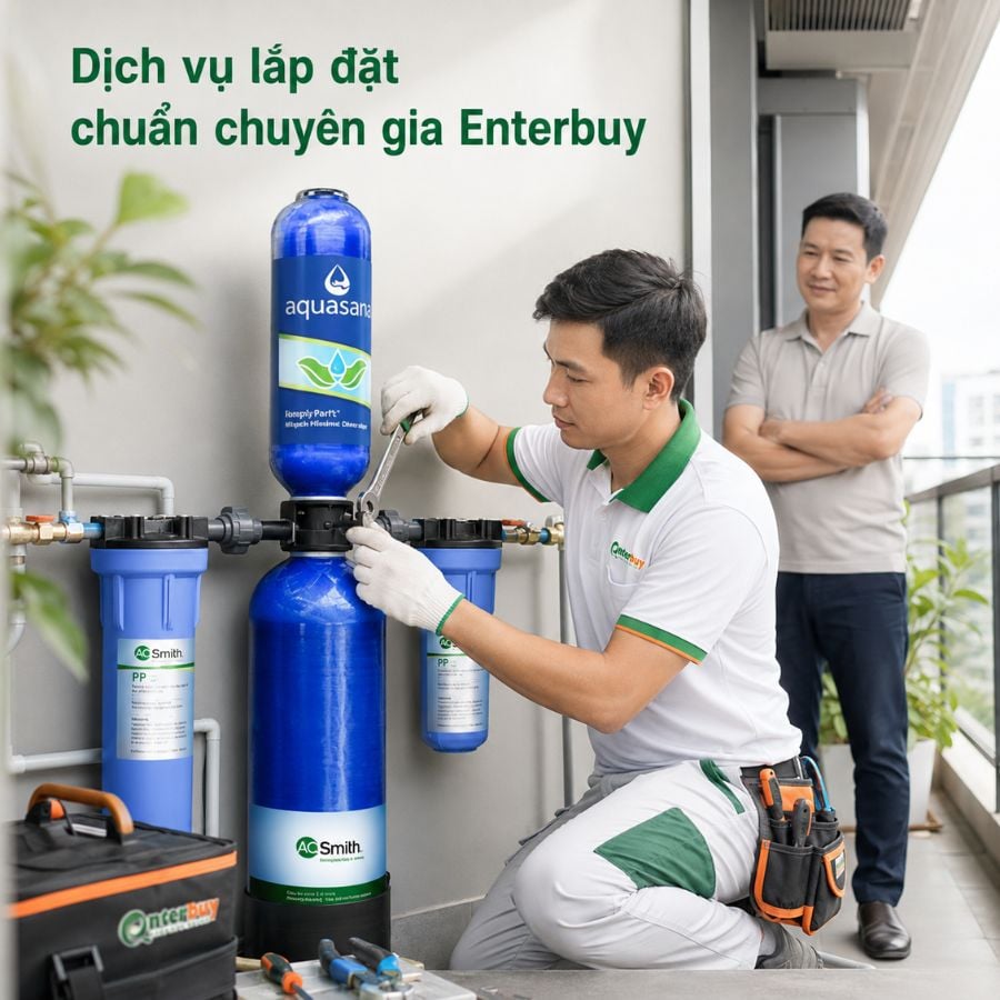 Ảnh minh họa Hệ thống lọc nước đầu nguồn A. O. Smith AQ-1000 XS 2