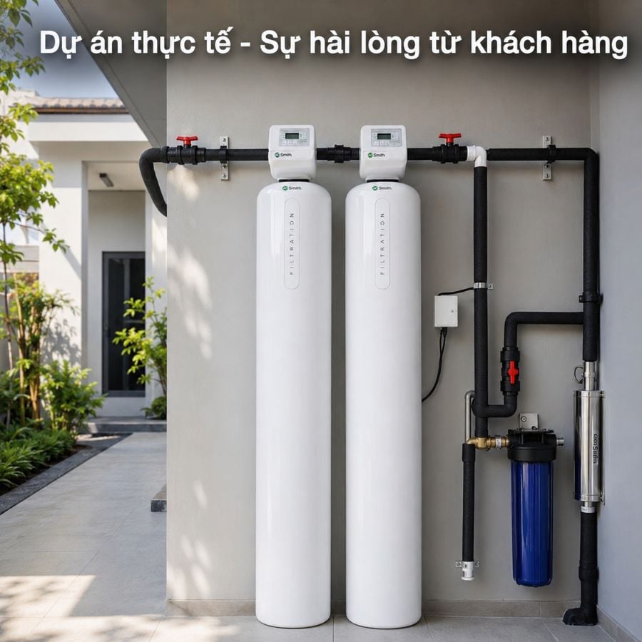 Ảnh minh họa Hệ thống lọc nước đầu nguồn AO Smith MMF 100 pro 1