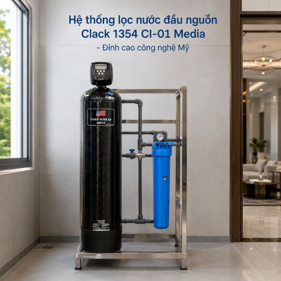 Ảnh minh họa Hệ thống lọc nước đầu nguồn Clack 1354 CI-01 Media 1