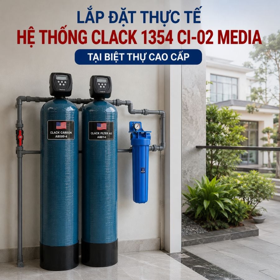 Ảnh minh họa Hệ thống lọc nước đầu nguồn Clack 1354 CI-02 Media 1
