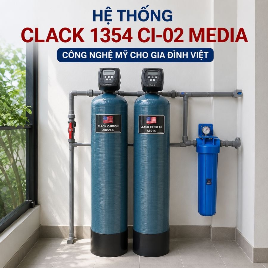 Ảnh minh họa Hệ thống lọc nước đầu nguồn Clack 1354 CI-02 Media 3