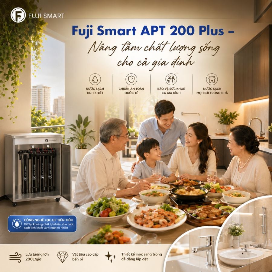 Ảnh minh họa Hệ thống lọc nước đầu nguồn Fuji Smart APT 200 Plus 1