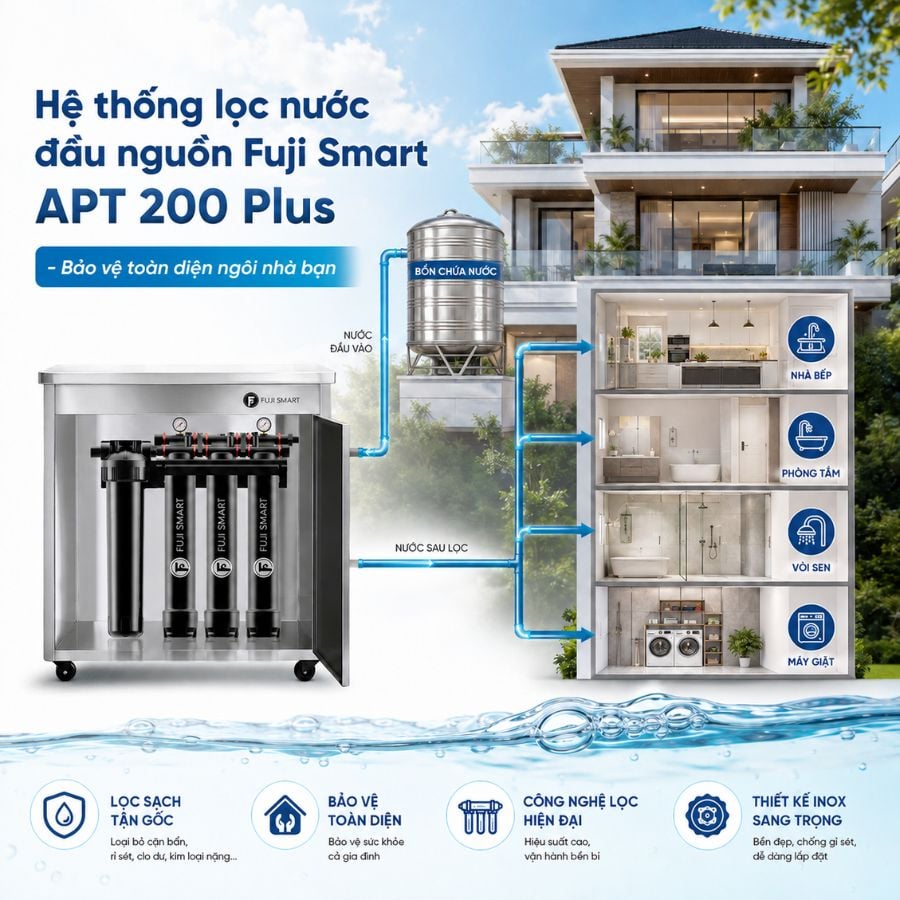 Ảnh minh họa Hệ thống lọc nước đầu nguồn Fuji Smart APT 200 Plus 2
