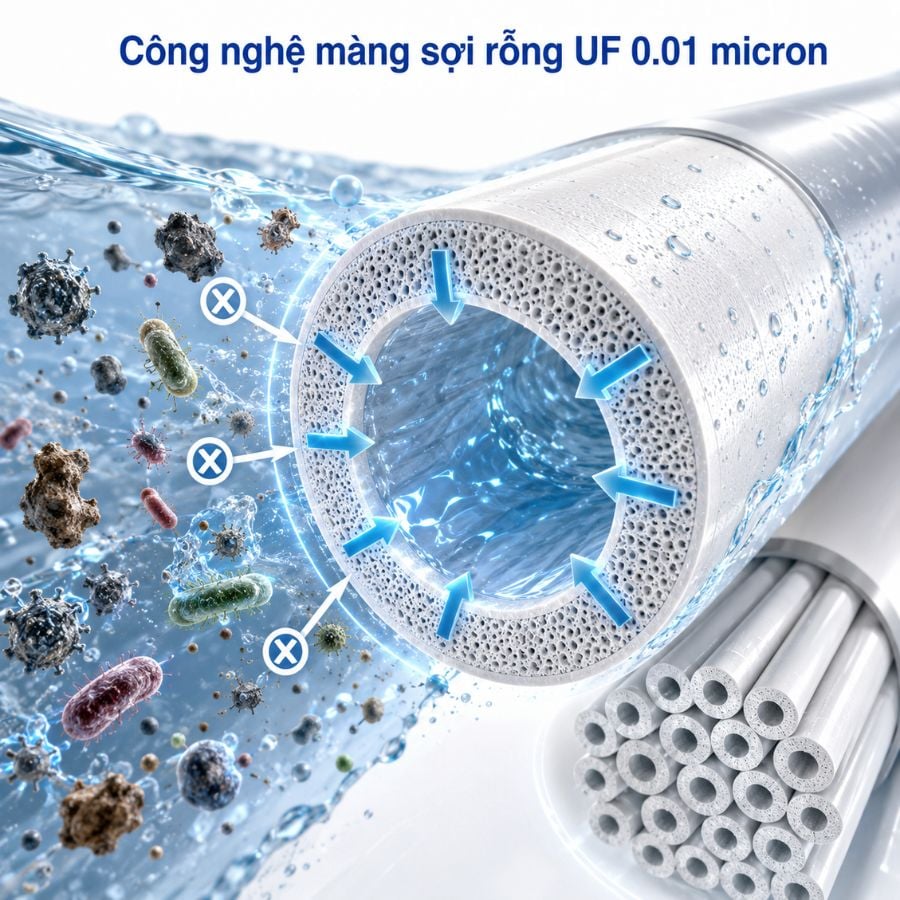 Ảnh minh họa Hệ thống lọc tổng vi sinh Homesping 4000V 3