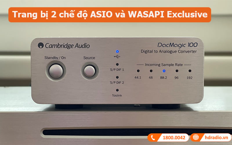 Ảnh minh họa DAC + Headamp Cambridge Audio DacMagic 100, Chip Wolfson WM8742, RCA, OPTICAL 3
