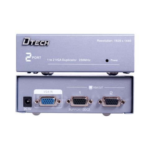 Bộ chia Hub Multi VGA 2-1 Dtech (DT-7252)