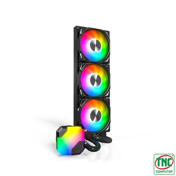 Ảnh minh họa Tản nhiệt nước CPU 3 Fan AIO Montech Hyperflow ARGB 360 Black WCHF360BLMT 1