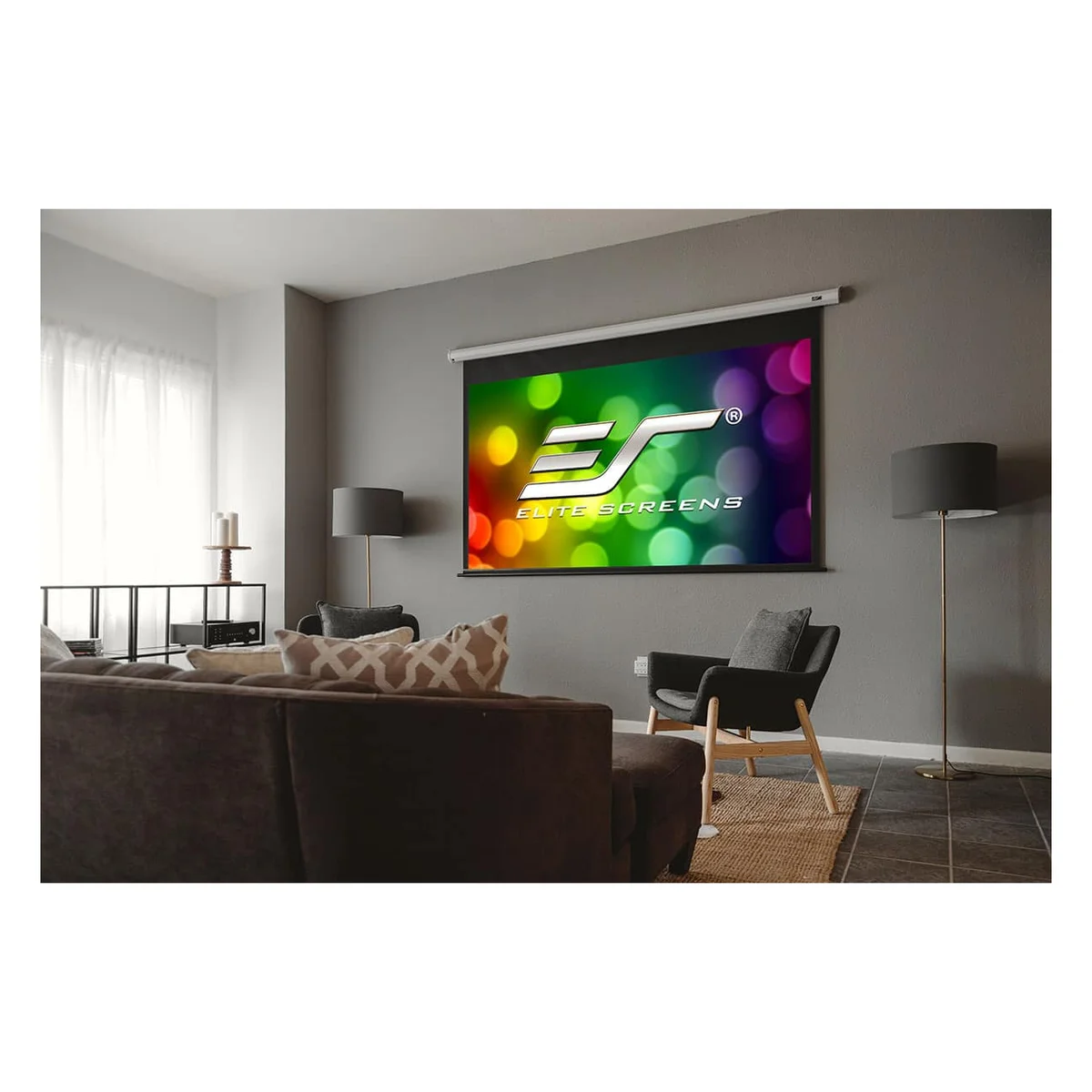 Màn chiếu Elite Screens VMAX 2 136 inch VMAX136XWS2 – Màn chiếu điện mô-tơ êm