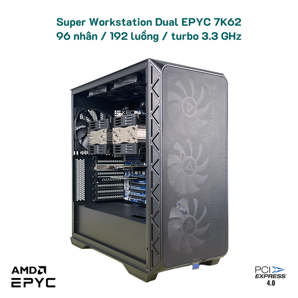 High Computing CFD Workstation Dual EPYC 96 nhân / 192 luồng