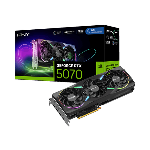 Card màn hình PNY GeForce RTX 5070 ARGB EPIC-X Triple Fan OC Edition