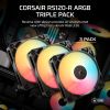 Bộ ba Fan Case Corsair RS120-R ARGB Black CO-9050196-WW (Fan Ngược)