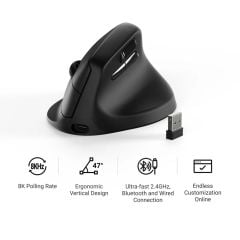  Chuột không dây Keychron M5 Wireless Ergonomic Pixart 3950 