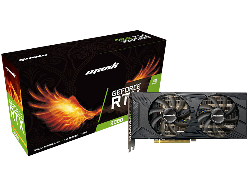 Card đồ họa Manli GeForce RTX 3060 12GB Nebula Twin M-NRTX3060/6RFHPPPV3-M2521