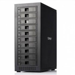 Hộp đựng 10 ổ cứng 3.5/2.5 ORICO 1088USJ3 vỏ nhôm, có quạt-(Đen)