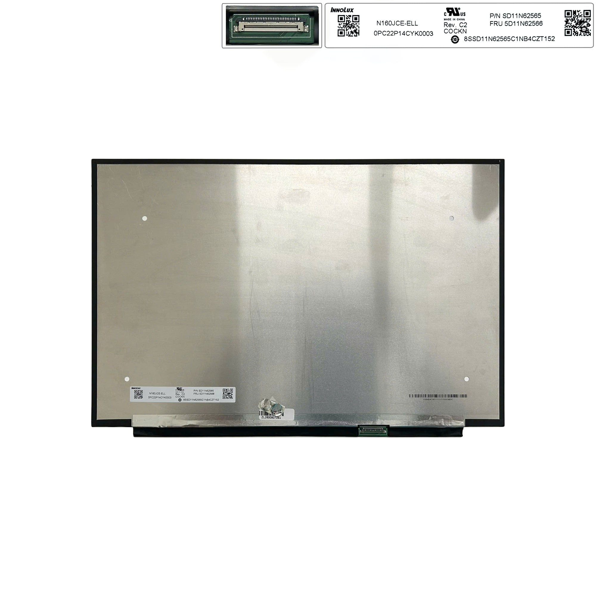 Ảnh minh họa Màn hình 16 inch Lenovo ThinkBook 16 G7 N160JCE-ELL FHD+ 1920x1200 60Hz Thường 30 chân Tràn viền không ốc & IdeaPad Slim 5 16IAH8 5D11N62566 (ORG +) 1