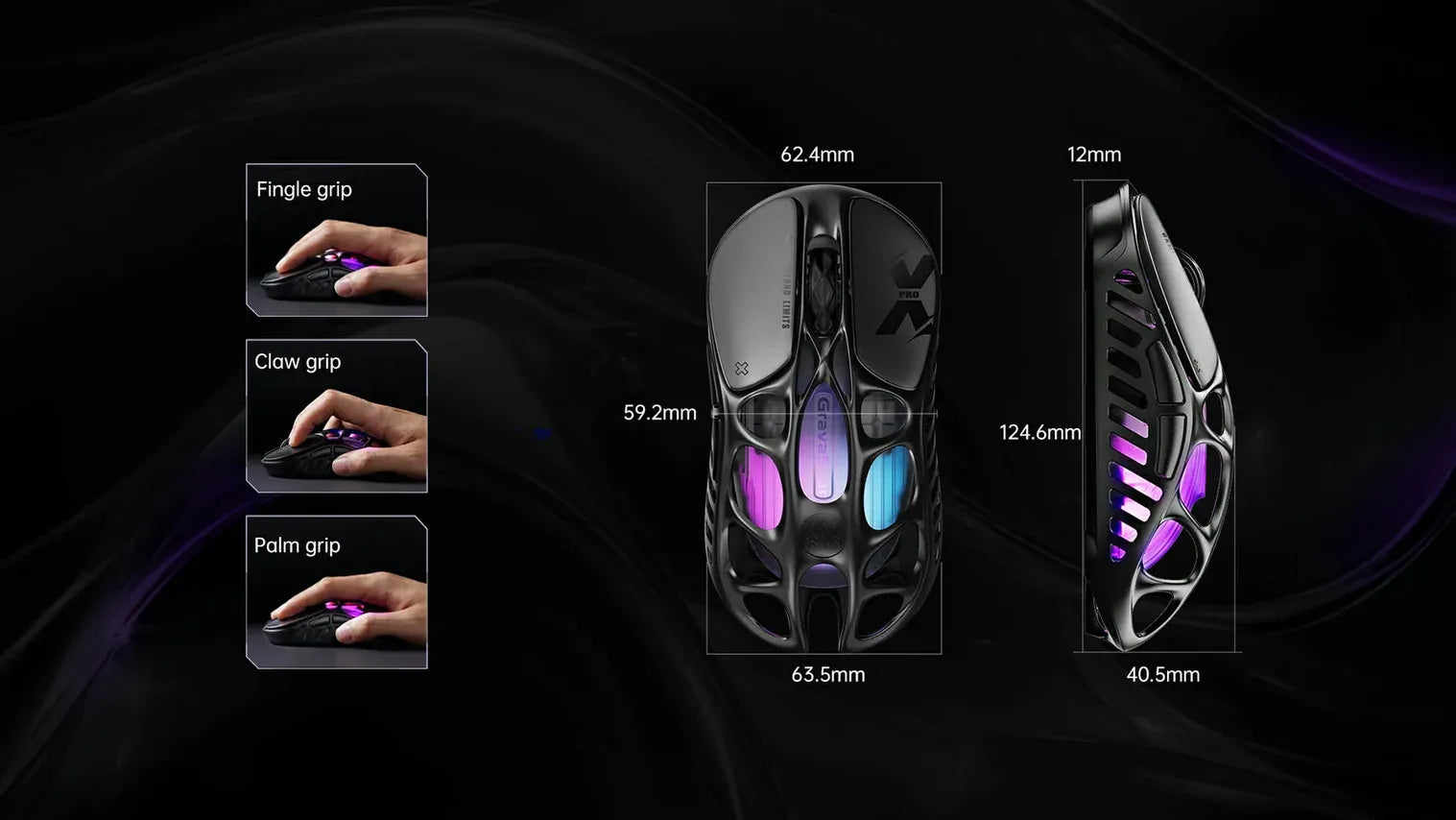 Ảnh minh họa Chuột chơi game không dây GravaStar Mercury X Pro Interstellar Silver 2