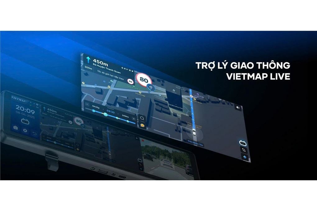 Ảnh minh họa Camera hành trình xe hơi ghi hình trước sau Full HD Cảnh Báo Giọng Nói ADAS 4G GPS Vietmap V740 2