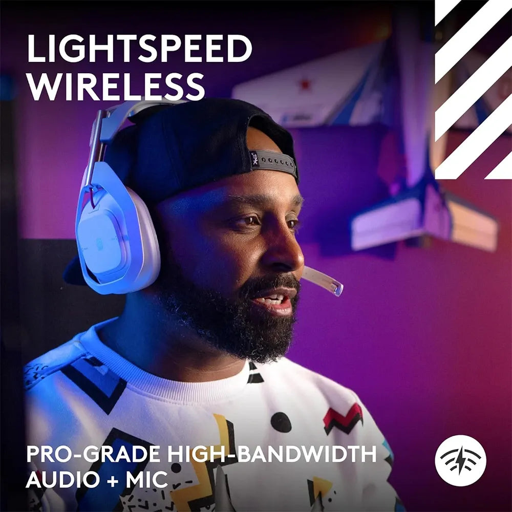 Ảnh minh họa Tai nghe gaming không dây Logitech G Astro A50 LIGHTSPEED + đế sạc - White 3
