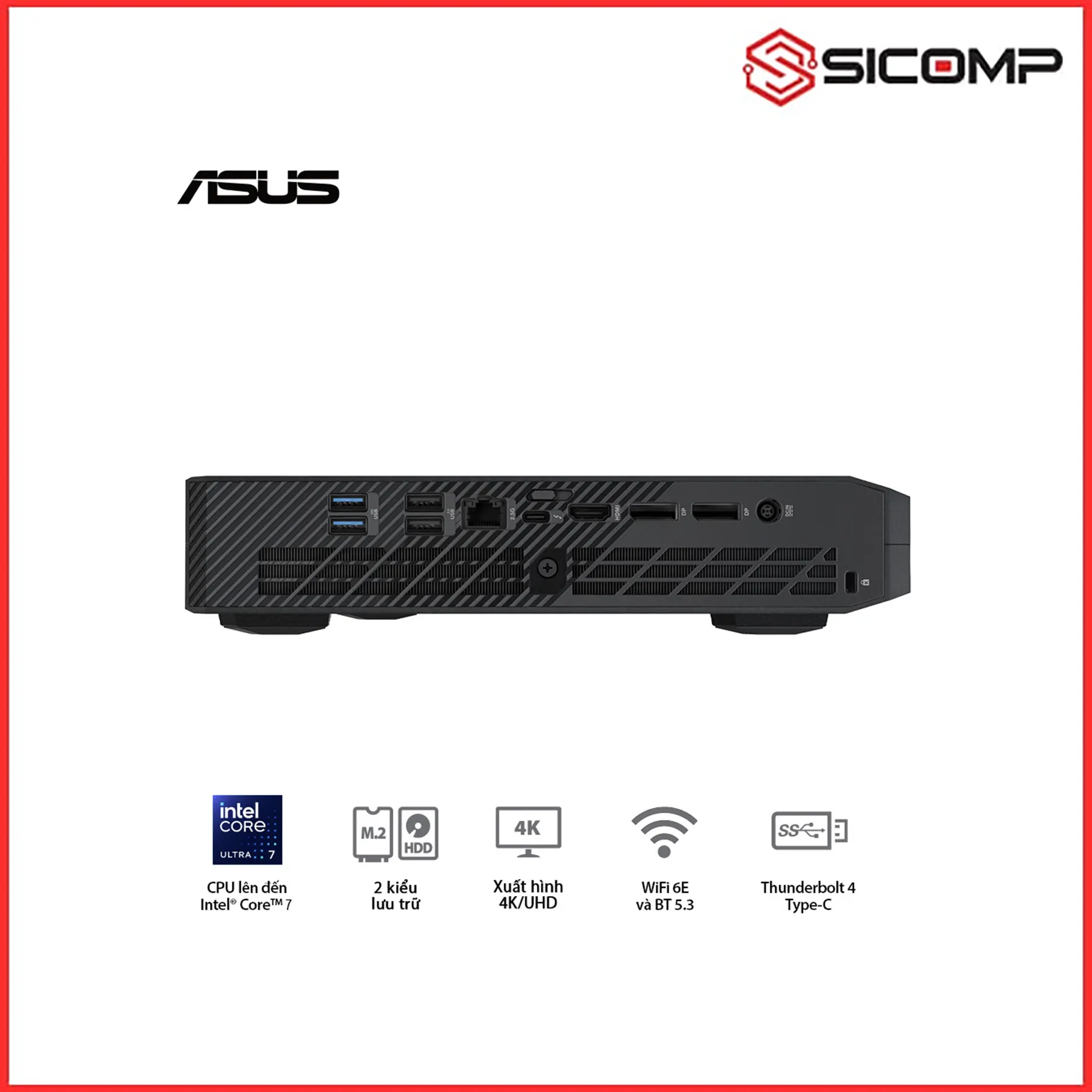 Ảnh minh họa MÁY TÍNH MINI PC ROG NUC RNUC14SRKU7 ( ULTRA 7 155H | RTX 4060 | 2 X DDR5 5600 | WIFI 6E ) 1