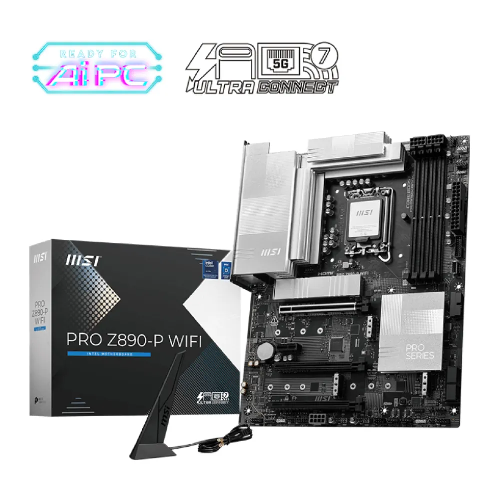 Mainboard MSI PRO Z890-P WIFI (ATX/ Intel Core Ultra Processors (Series 2)/ DDR5/ Wifi 7)