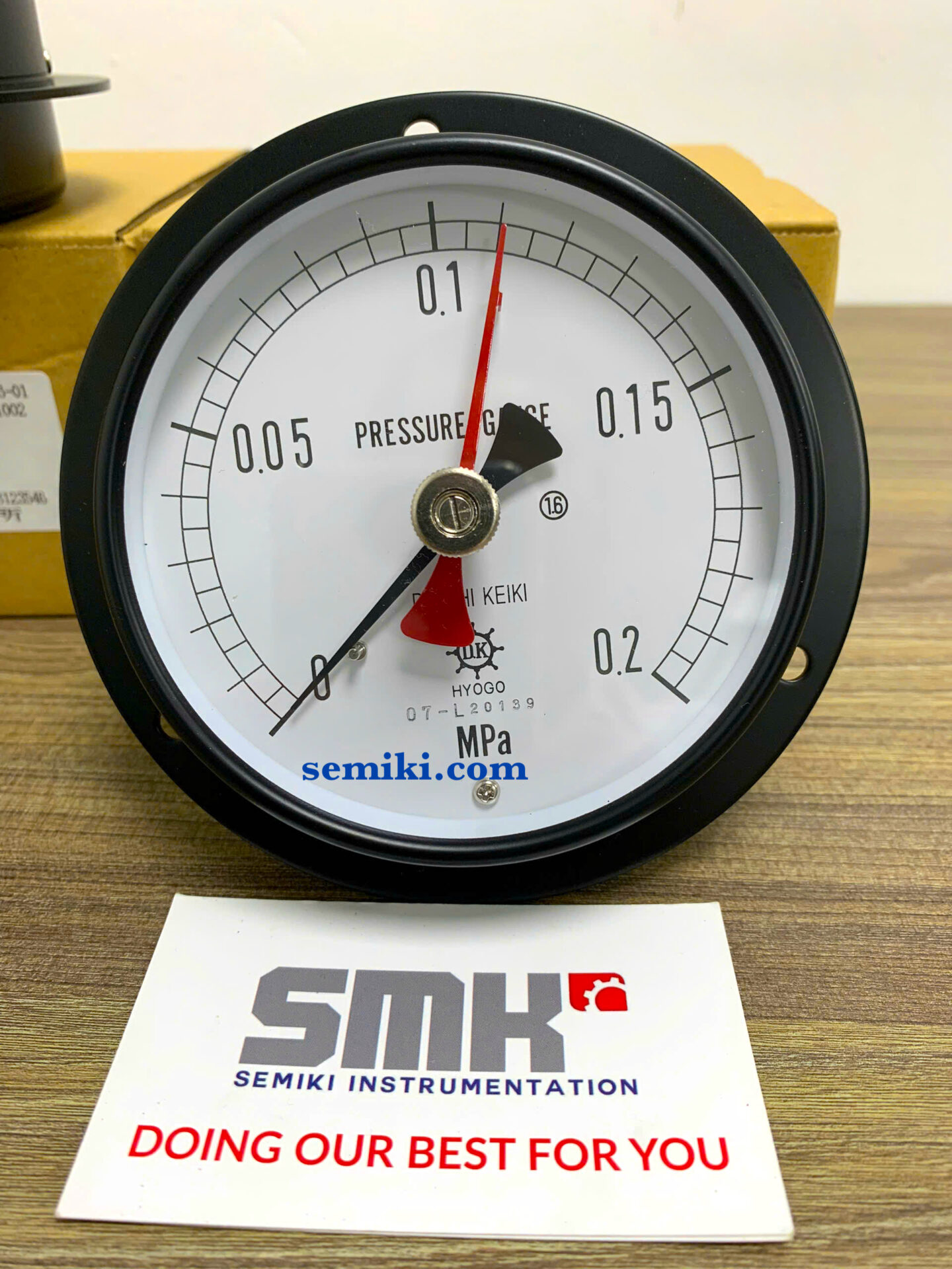 Ảnh minh họa DAIICHI Keiki pressure gauge IPT DU series (with maximum red pointer) Mpa 2