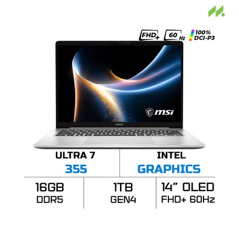 Laptop MSI Modern 14S AI+ G3MG-050VN (Ultra 7 355/Intel Graphics)