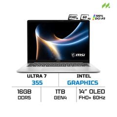  Laptop MSI Modern 14S AI+ G3MG-050VN (Ultra 7 355/Intel Graphics) 