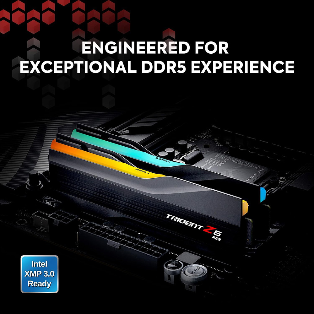 Ảnh minh họa RAM PC G.SKILL Trident Z5 RGB Black 96GB 6400MHz DDR5 (2x48GB) F5-6400J3239F48GX2-TZ5RK 1