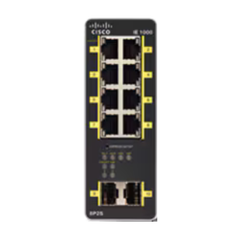  Switch Cisco IE-1000-8P2S-LM, 8 PoE/PoE+ Fast Ethernet downlinks and 2 
