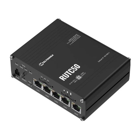 Router 4G/5G công nghiệp Teltonika RUTC50, Dual SIM 5G tốc độ 3,4Gbps