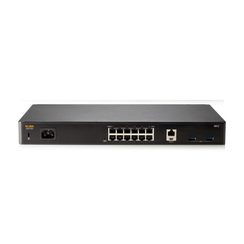Thiết bị gateway HPE Aruba 9012 (RW) 12xGbE (6xPoE+), 2K Clients, 32 Aps (R1B32A)