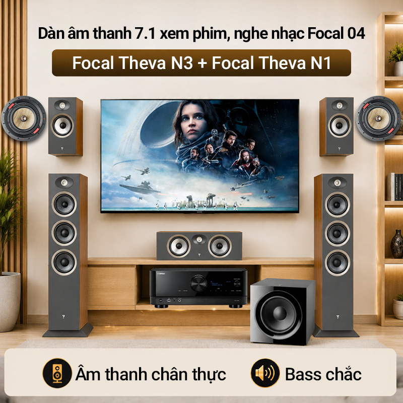 Dàn âm thanh 7.1 xem phim, nghe nhạc Focal 04 (Focal Theva N3, Focal Theva N1, Focal Center Theva,...)