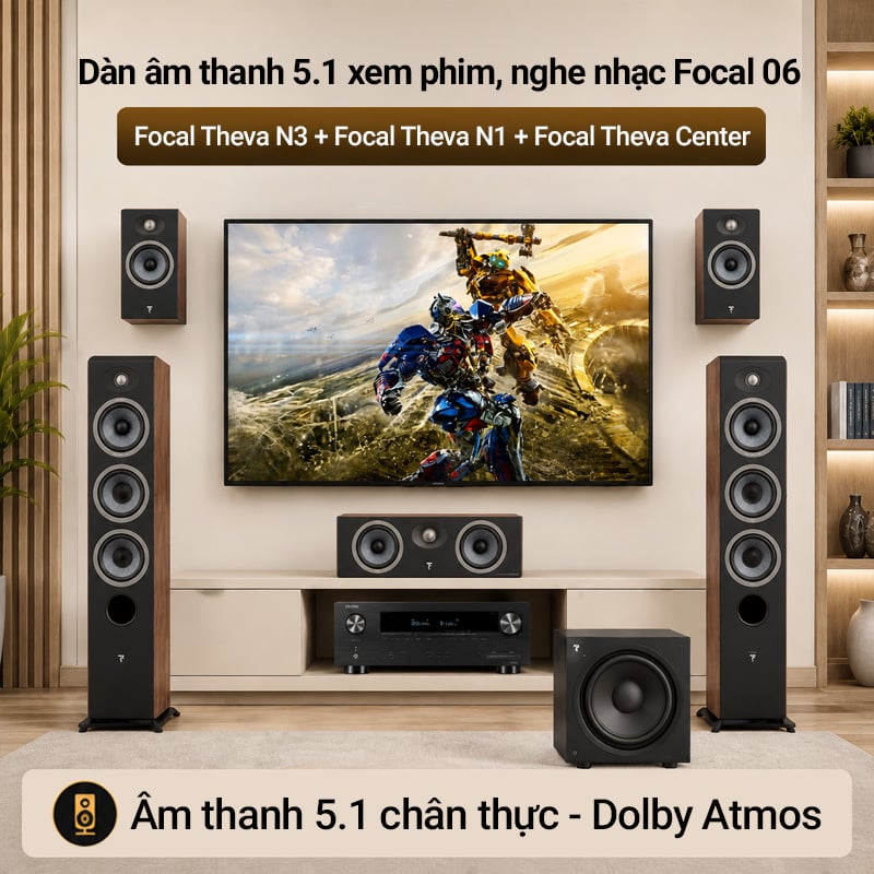 Dàn âm thanh 5.1 xem phim, nghe nhạc Focal 06 (Focal Theva N3, Focal Theva N1, Focal Theva Center,...)