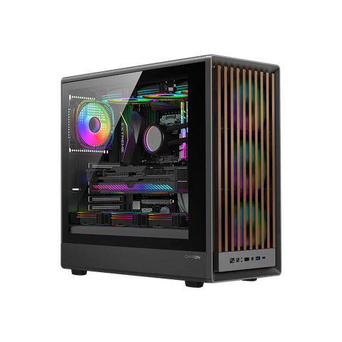 GAMEON TIMBERI Midnight Series Vỏ máy tính chơi game Mid Tower ARGB +