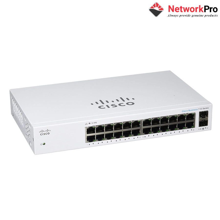 Ảnh minh họa Cisco Business CBS110-24T Unmanaged Switches | 24 Port Gigabit + 2 Port GE Uplink 1