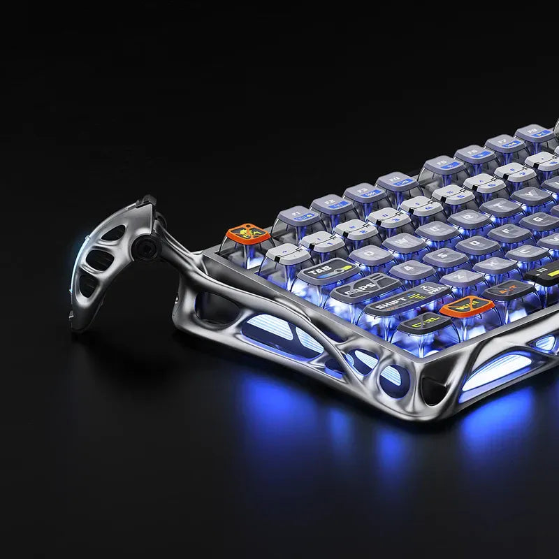 Ảnh minh họa Bàn phím gaming cơ không dây 75% GravaStar Mercury K1 Pro màu Interstellar Silver 1