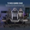 Ghế gaming CORSAIR T3 RUSH | Xám trắng, 120kg, Chân xoay, Lưng vải
