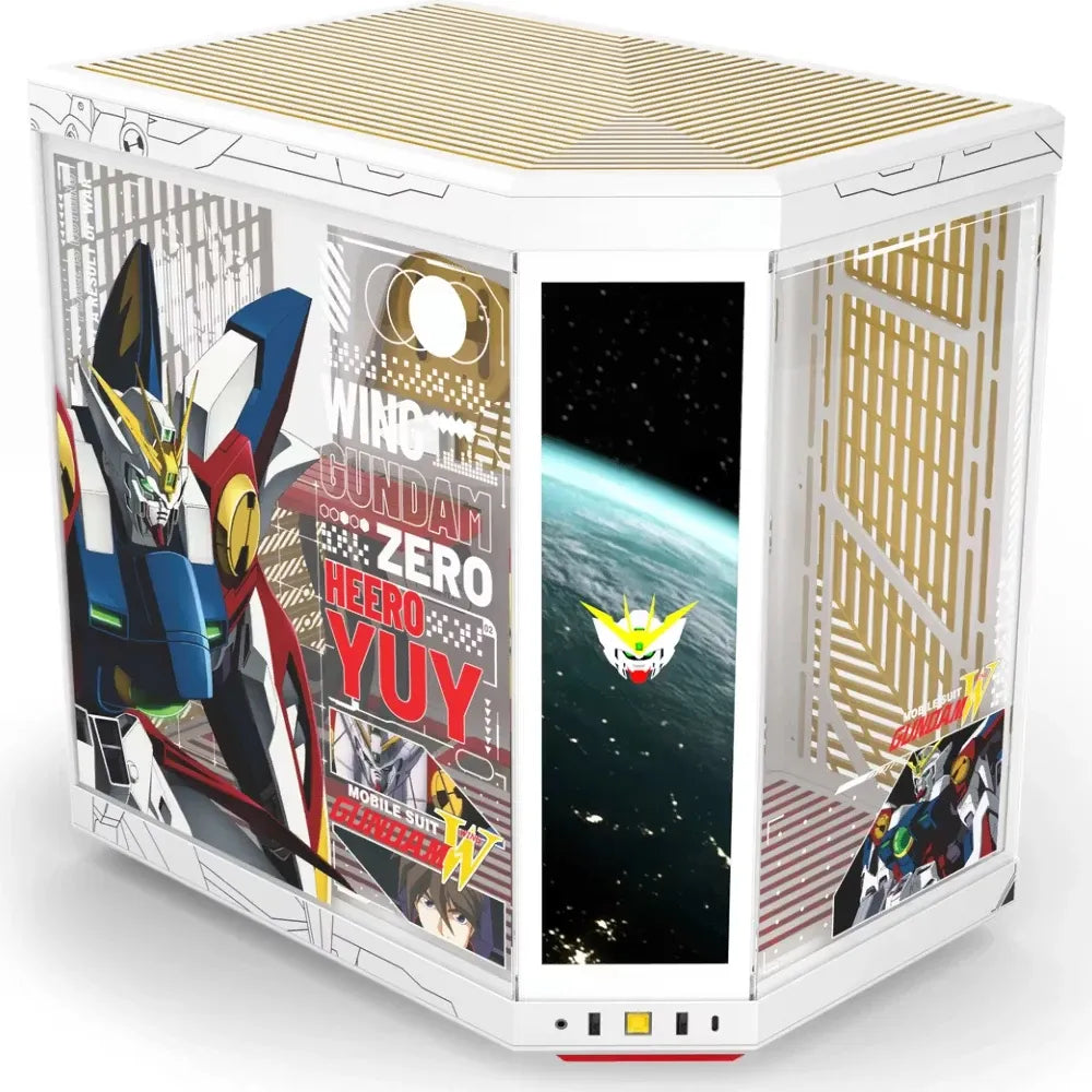 Ảnh minh họa HYTE Y70 Touch Infinite Gundam Wing Edition Case ATX Mid-Tower hai khoang, màn hình cảm ứng 14.9-Inch 1