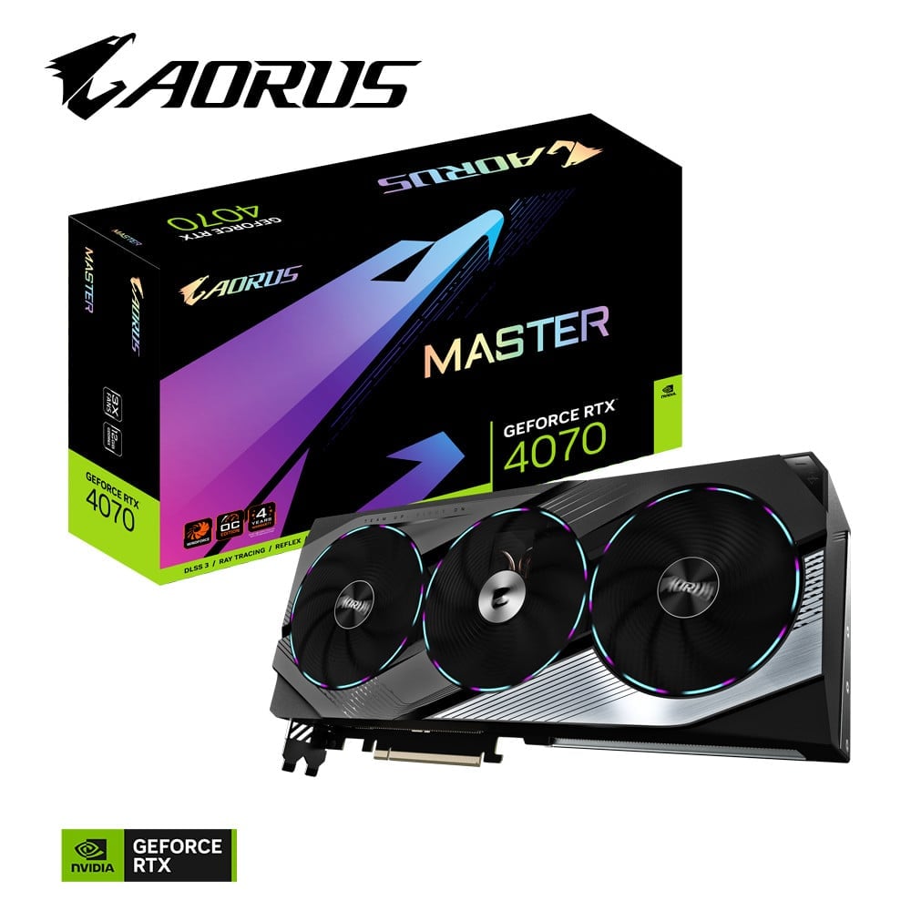 Ảnh minh họa Card màn hình GIGABYTE AORUS GeForce RTX 4070 MASTER 12GB (GV-N4070AORUS M-12GD) 1