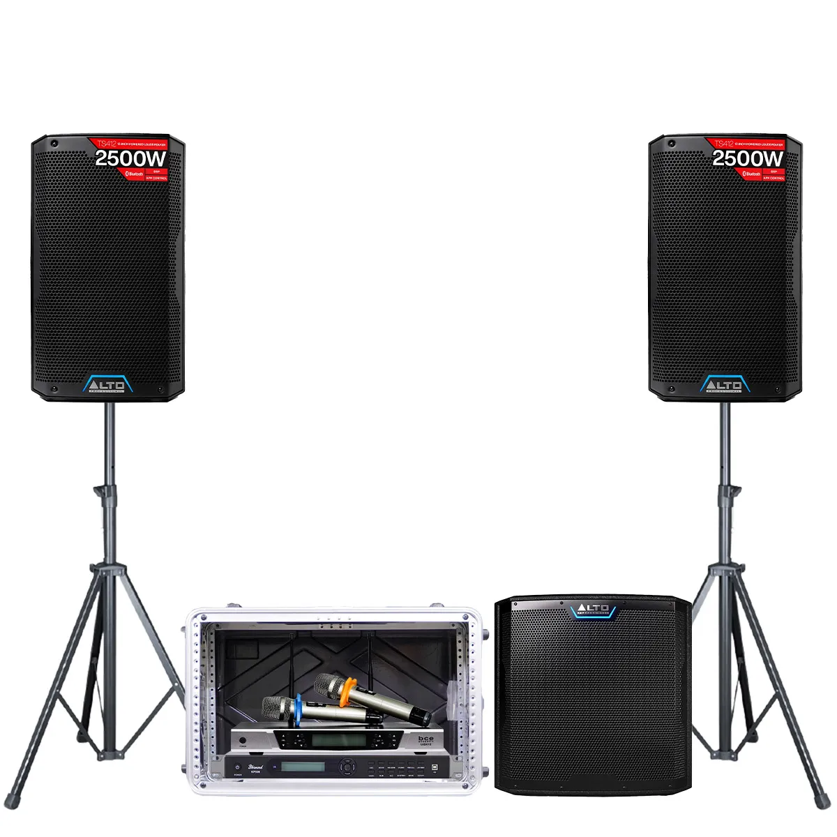 Ảnh minh họa Dàn karaoke - Sân khấu Mini Alto 20 (Alto TS412, BKSound KP500, Alto TS12S, BCE UGX12, Tủ ABS 6US) 2