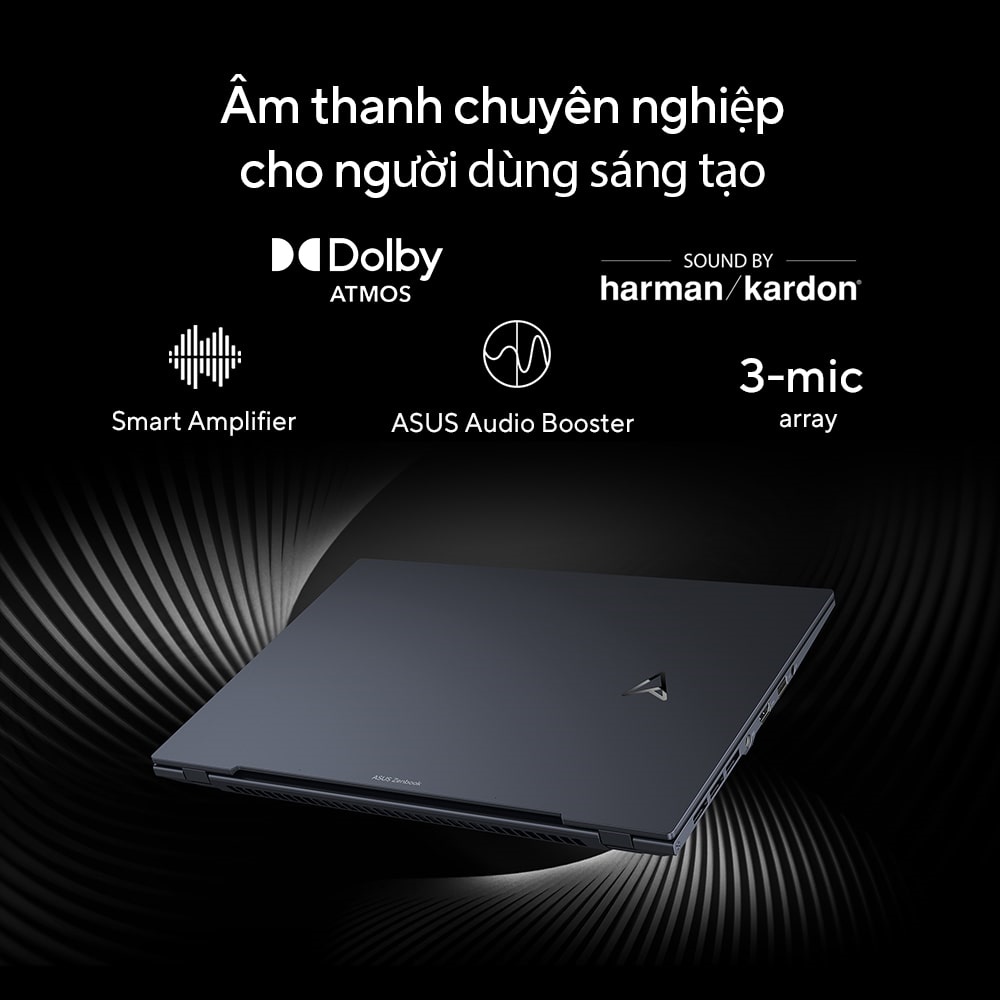 Ảnh minh họa Laptop Asus Zenbook Pro 14 OLED UX6404VV - P4069W (Intel Core i9-13900H | 32GB | 1TB | RTX 4060 8GB |14.5 inch 2.8K | Win 11 | Đen) 1