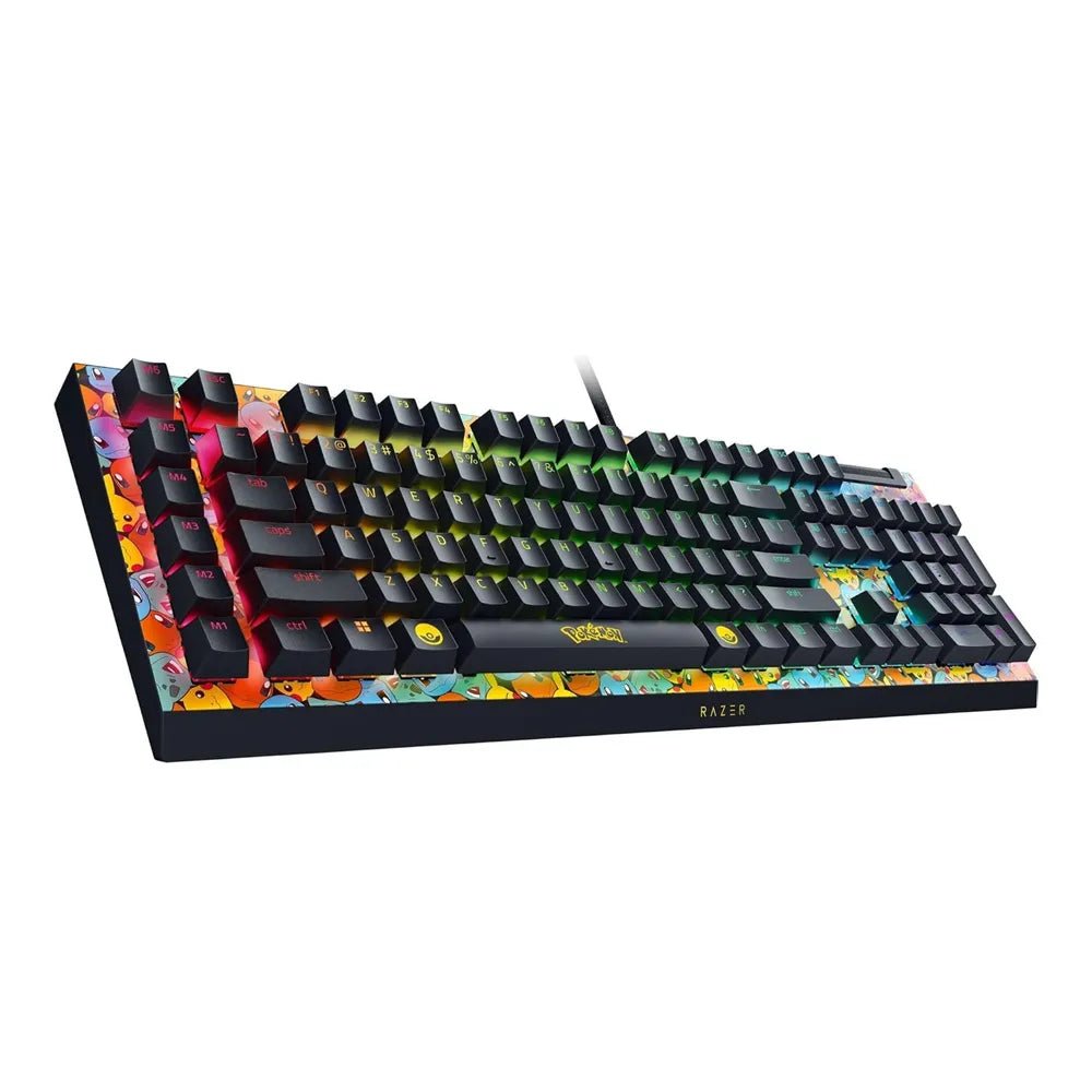 Ảnh minh họa Razer BlackWidow V4 X Pokémon Edition – Bàn phím cơ chơi game có dây, Green Switches, Chroma RGB, Full Size 1