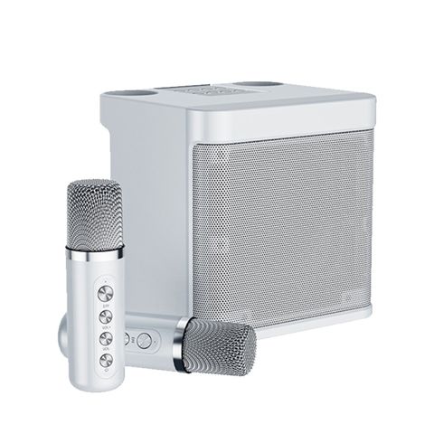 Loa karaoke Bluetooth YS-203 Màu Trắng – Micrô không dây, âm thanh chuyên nghiệp