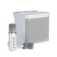  Loa karaoke Bluetooth YS-203 Màu Trắng – Micrô không dây, âm thanh chuyên nghiệp 