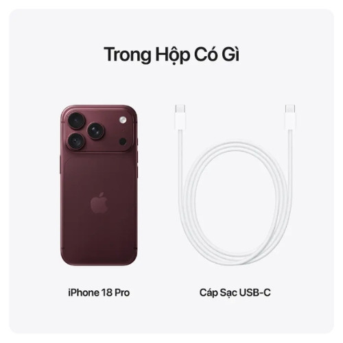 Ảnh minh họa iPhone 18 Pro 1TB Đỏ Burgundy 3