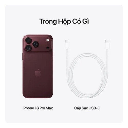 Ảnh minh họa iPhone 18 Pro Max 512GB Đỏ Burgundy 3