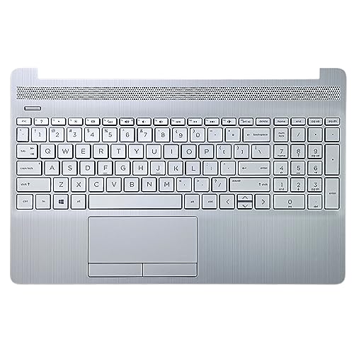 Ảnh minh họa Thay Vỏ Laptop HP 15T-DW 15S-DR 15S-DU Laptop Upper Case Palmrest Backlit Keyboard Touchpad Assembly Part L52022-001 Sliver Replacement for Zin 1