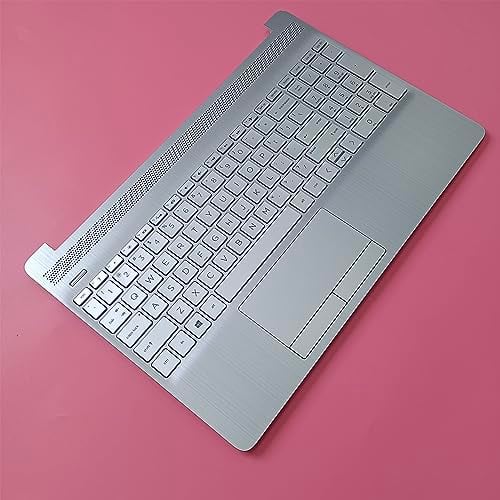 Ảnh minh họa Thay Vỏ Laptop HP 15T-DW 15S-DR 15S-DU Laptop Upper Case Palmrest Backlit Keyboard Touchpad Assembly Part L52022-001 Sliver Replacement for Zin 3